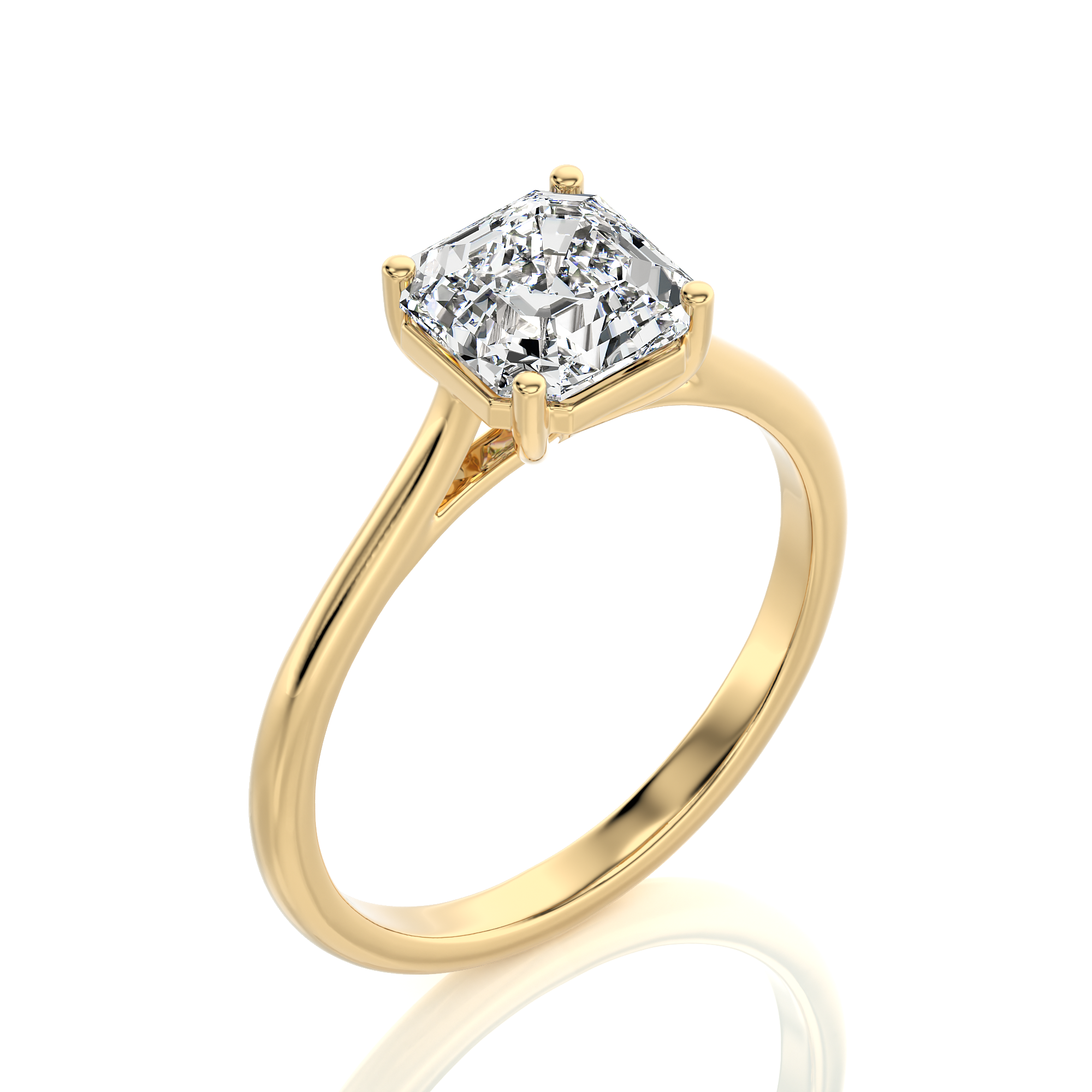 Cocktail Charm Solitaire Engagement Ring