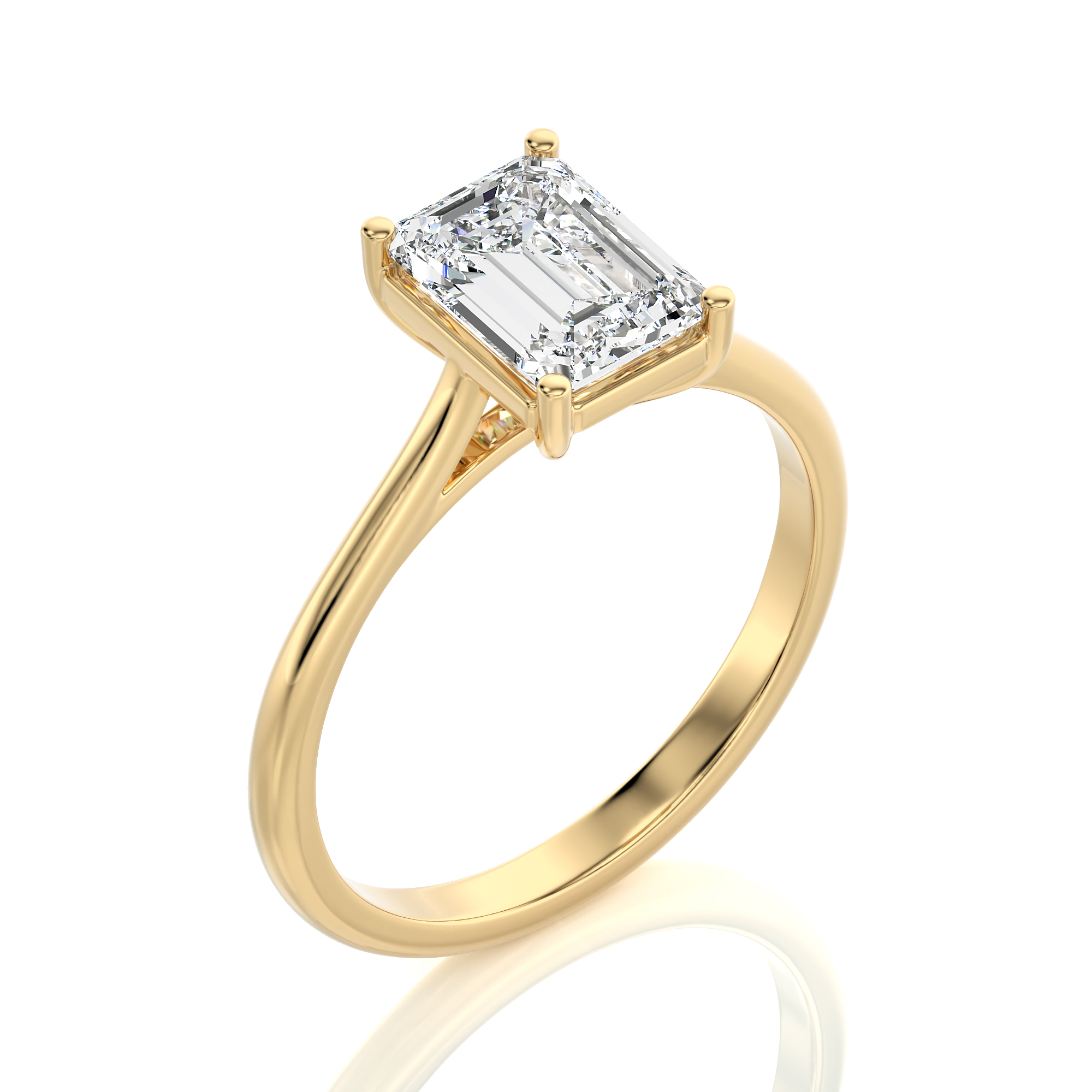 Cocktail Charm Solitaire Engagement Ring