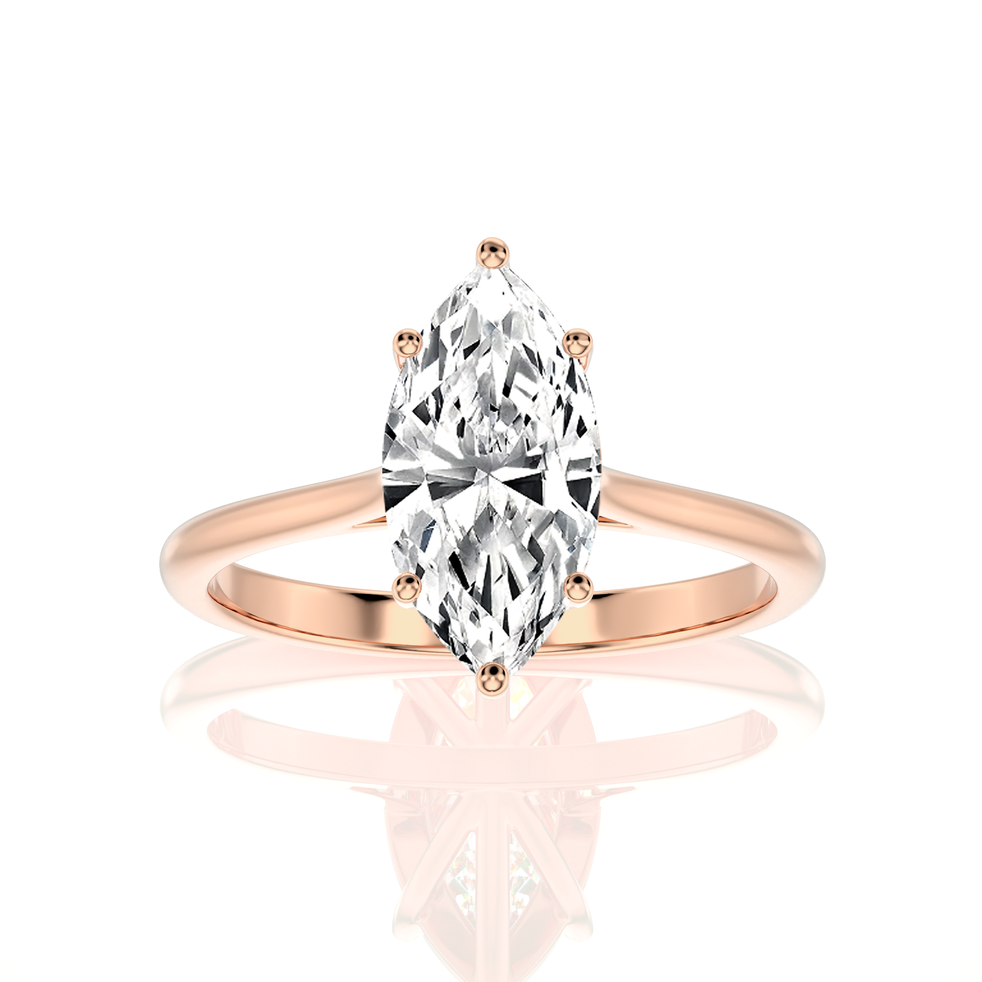 Cocktail Charm Solitaire Engagement Ring