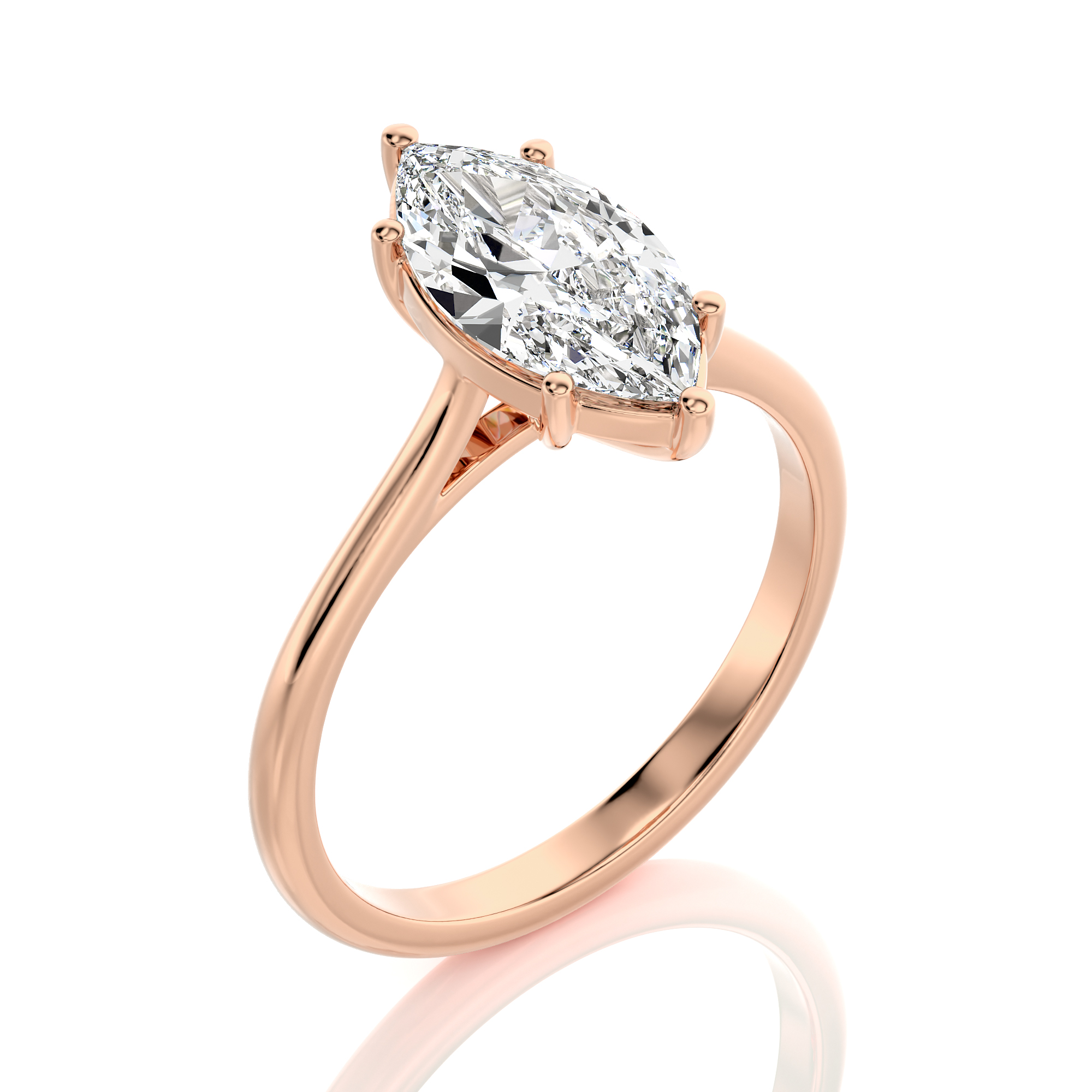 Cocktail Charm Solitaire Engagement Ring