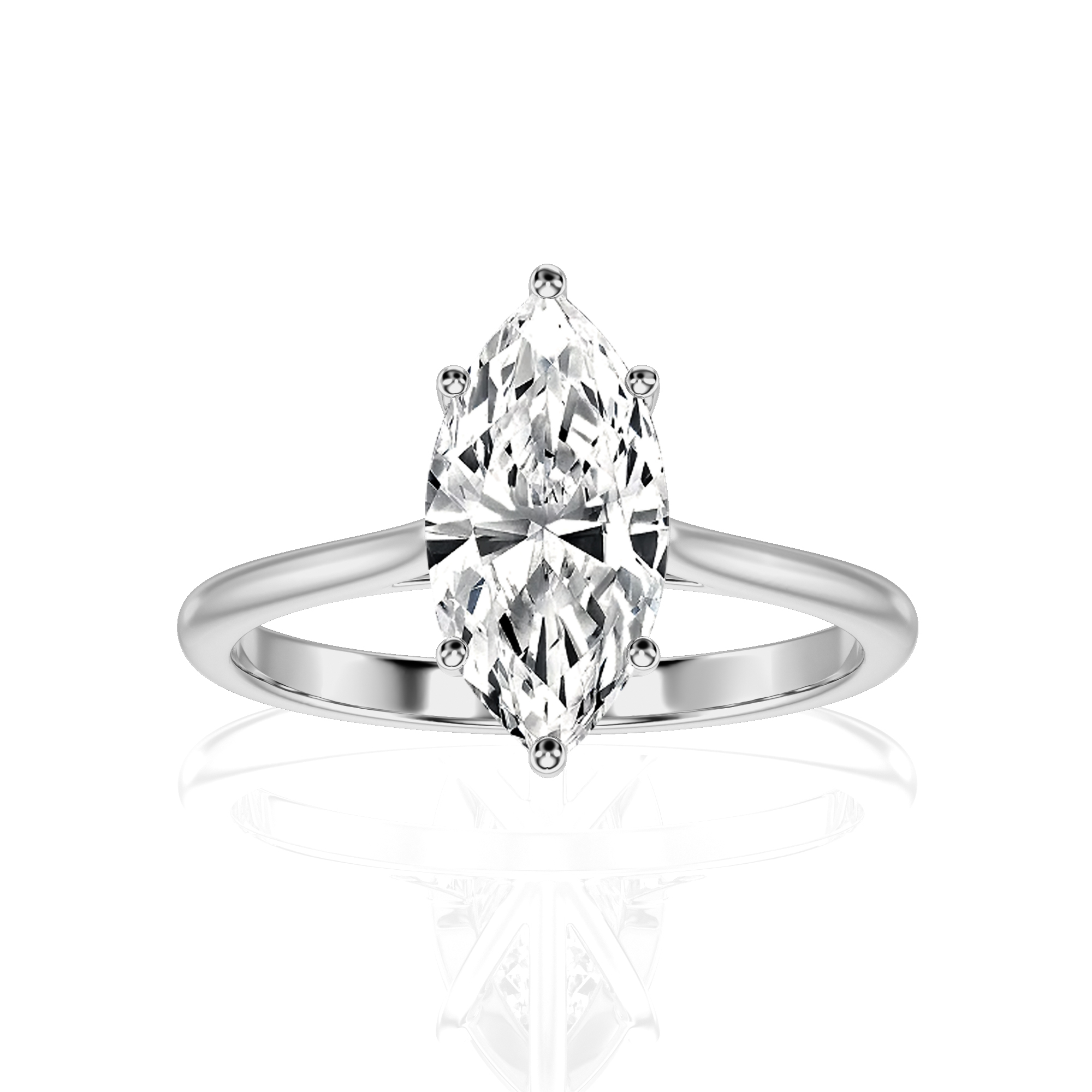 Cocktail Charm Solitaire Engagement Ring
