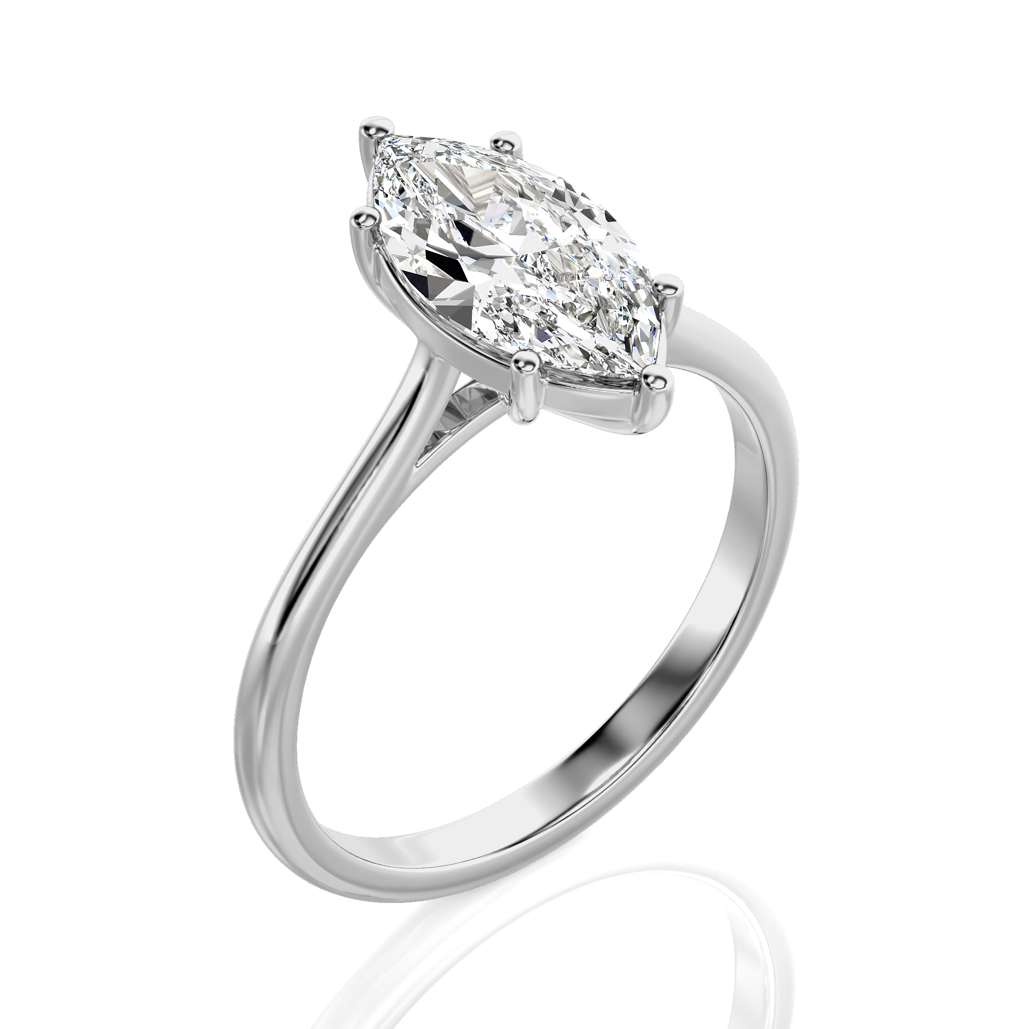 Cocktail Charm Solitaire Engagement Ring