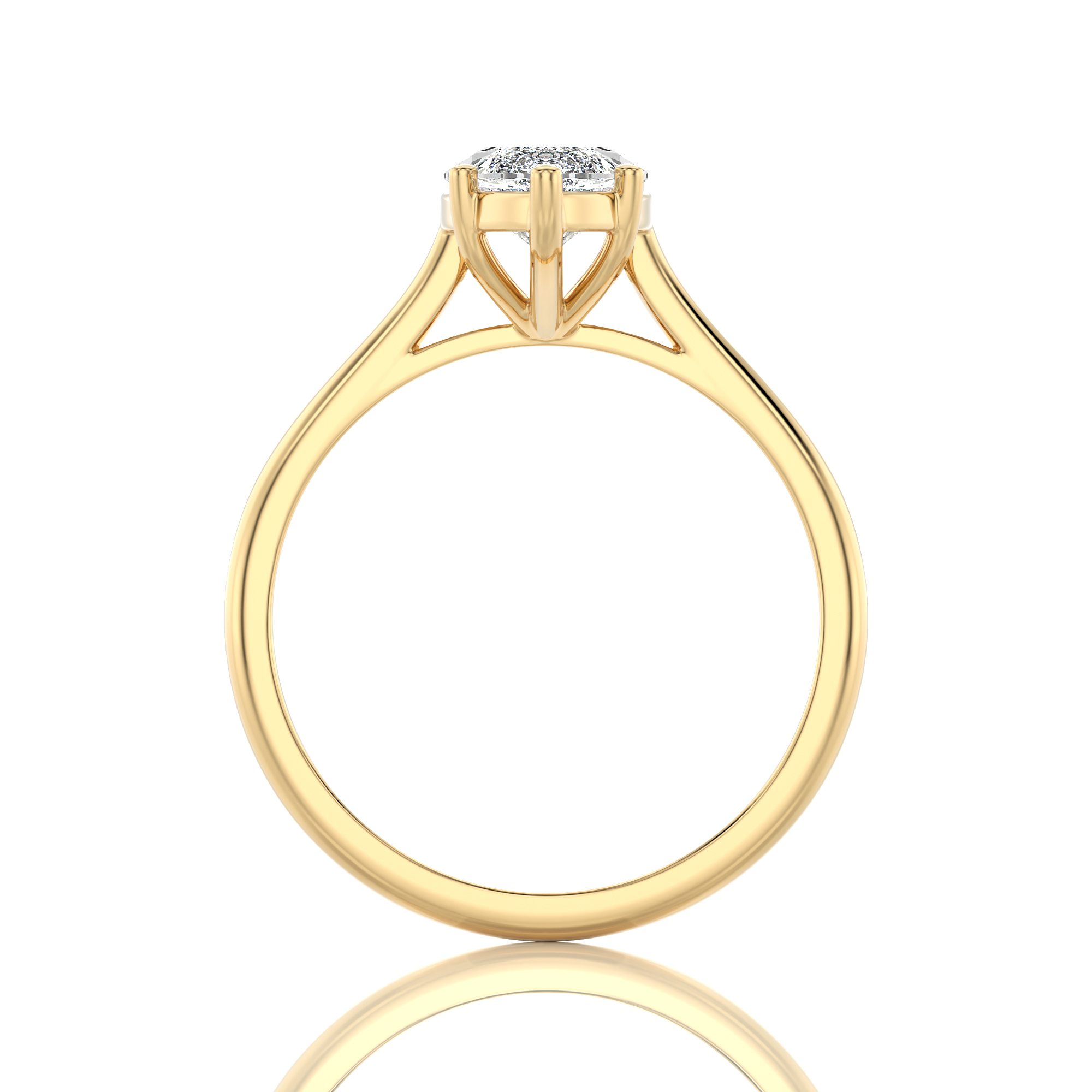 Cocktail Charm Solitaire Engagement Ring