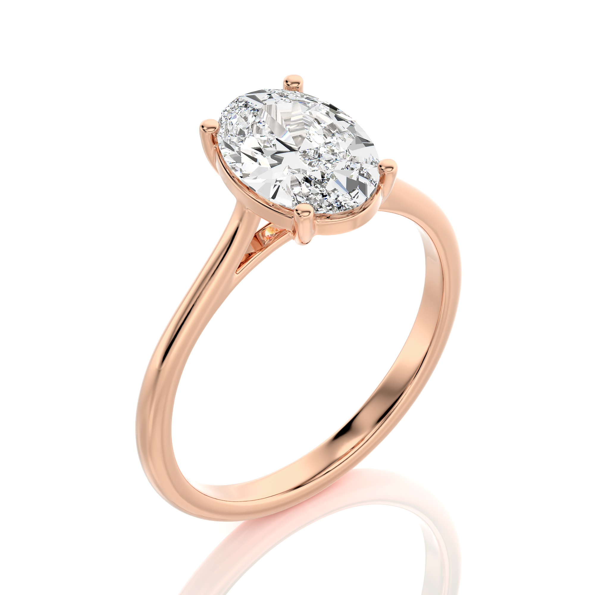 Cocktail Charm Solitaire Engagement Ring