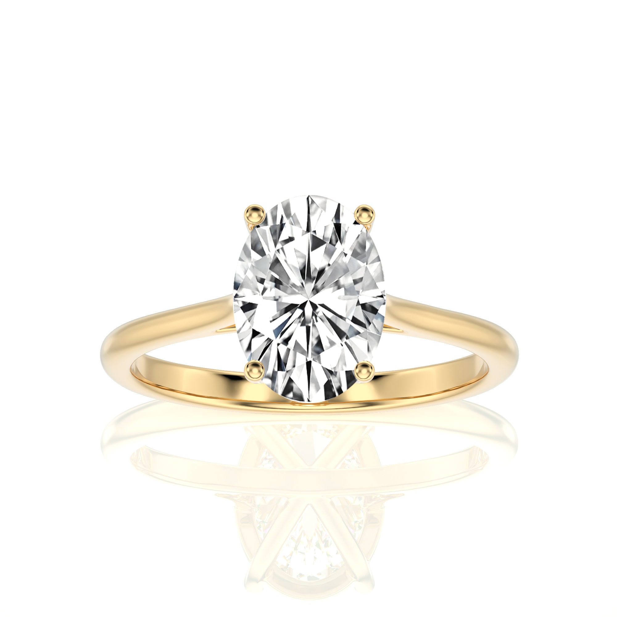 Cocktail Charm Solitaire Engagement Ring