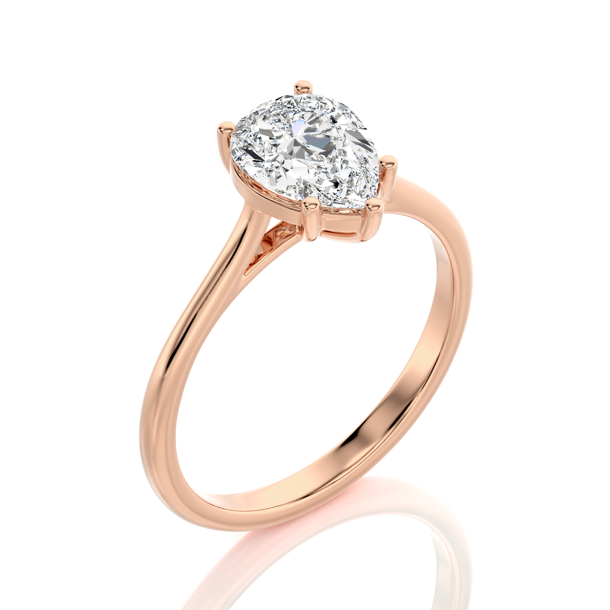 Cocktail Charm Solitaire Engagement Ring