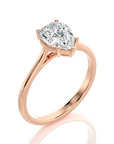 Cocktail Charm Solitaire Engagement Ring