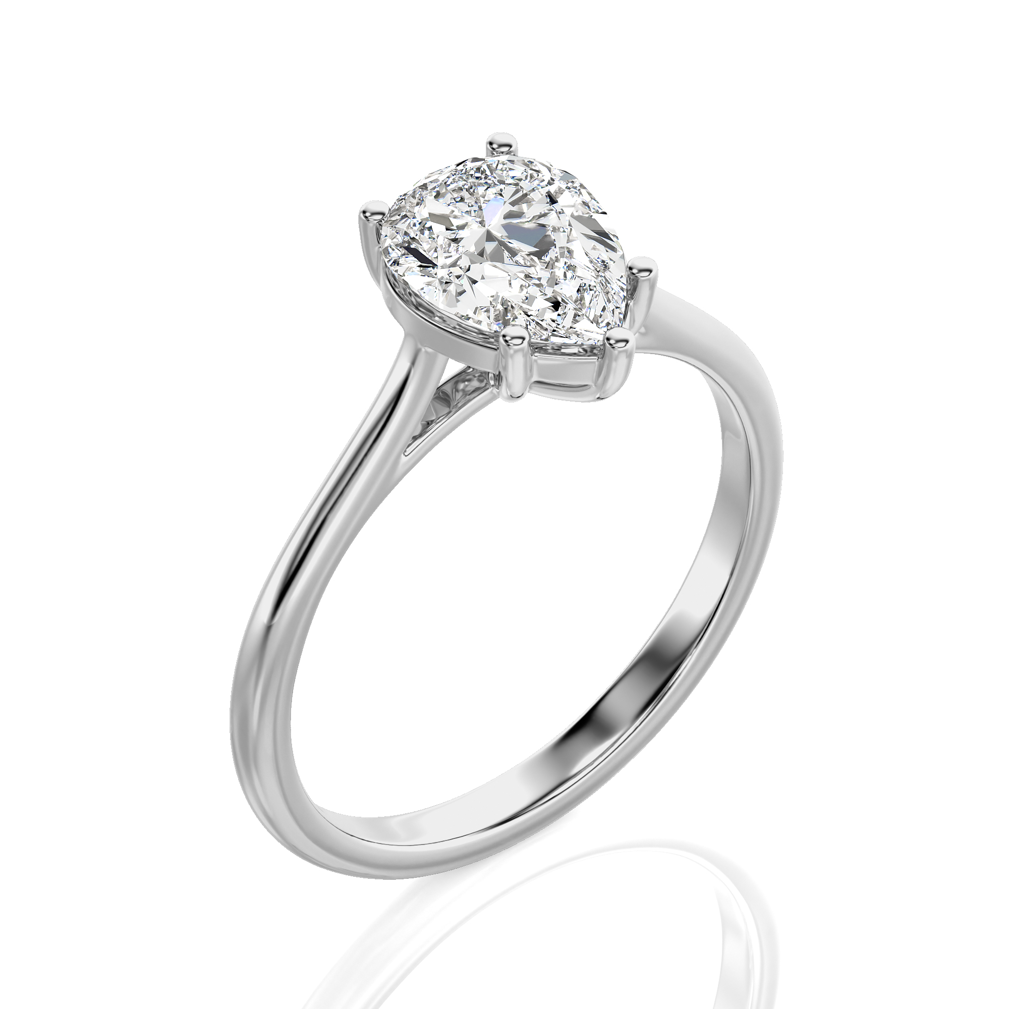 Cocktail Charm Solitaire Engagement Ring