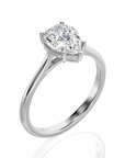 Cocktail Charm Solitaire Engagement Ring