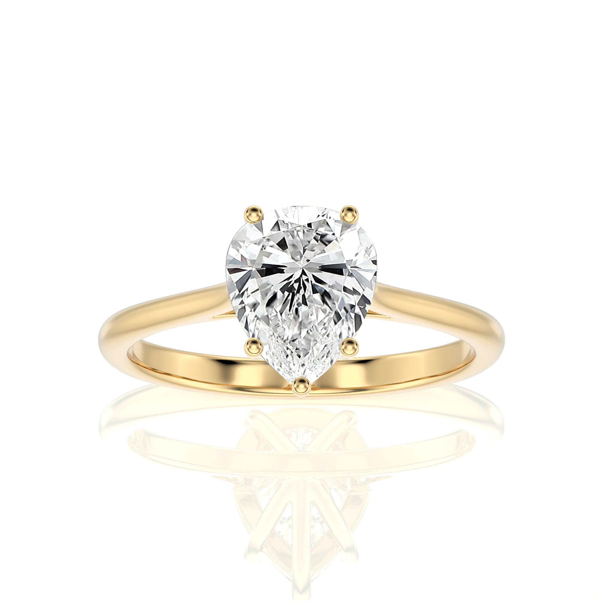 Cocktail Charm Solitaire Engagement Ring