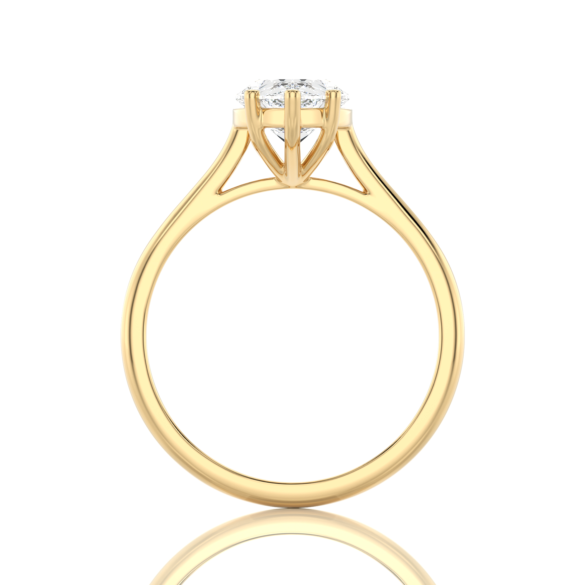 Cocktail Charm Solitaire Engagement Ring