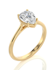 Cocktail Charm Solitaire Engagement Ring