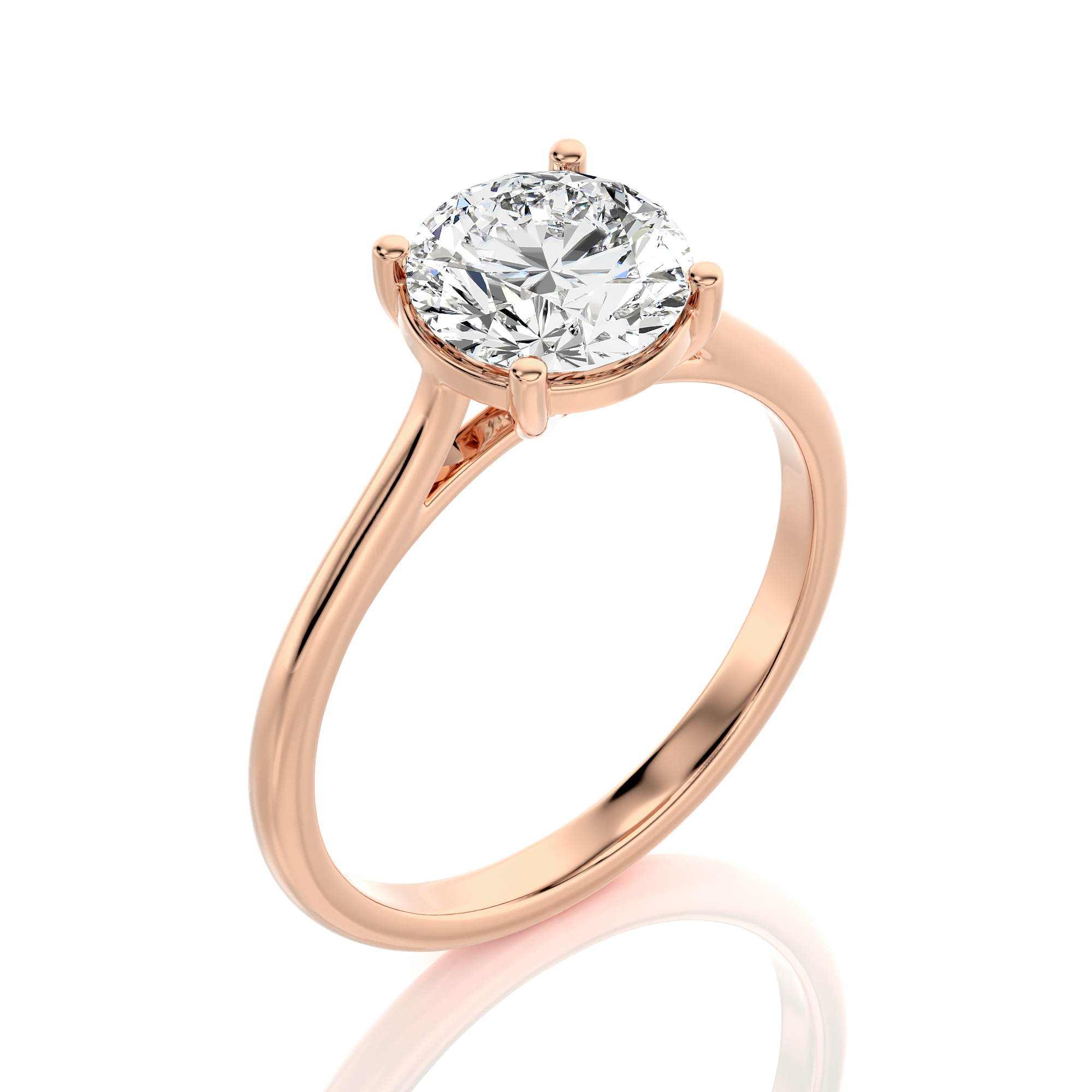 Cocktail Charm Solitaire Engagement Ring