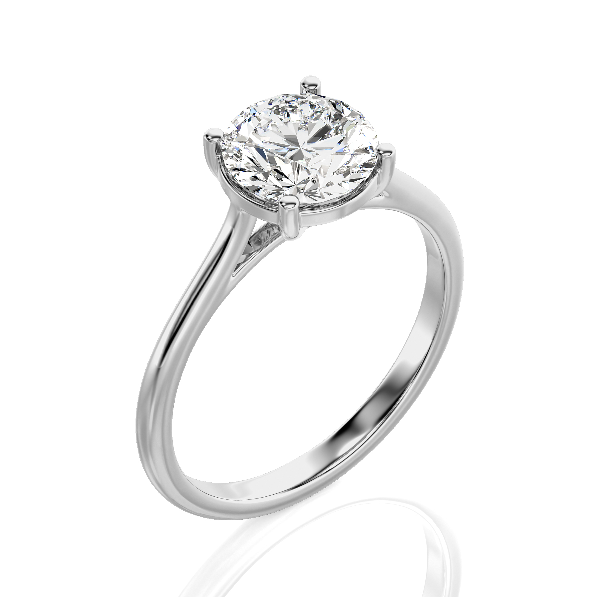 Cocktail Charm Solitaire Engagement Ring