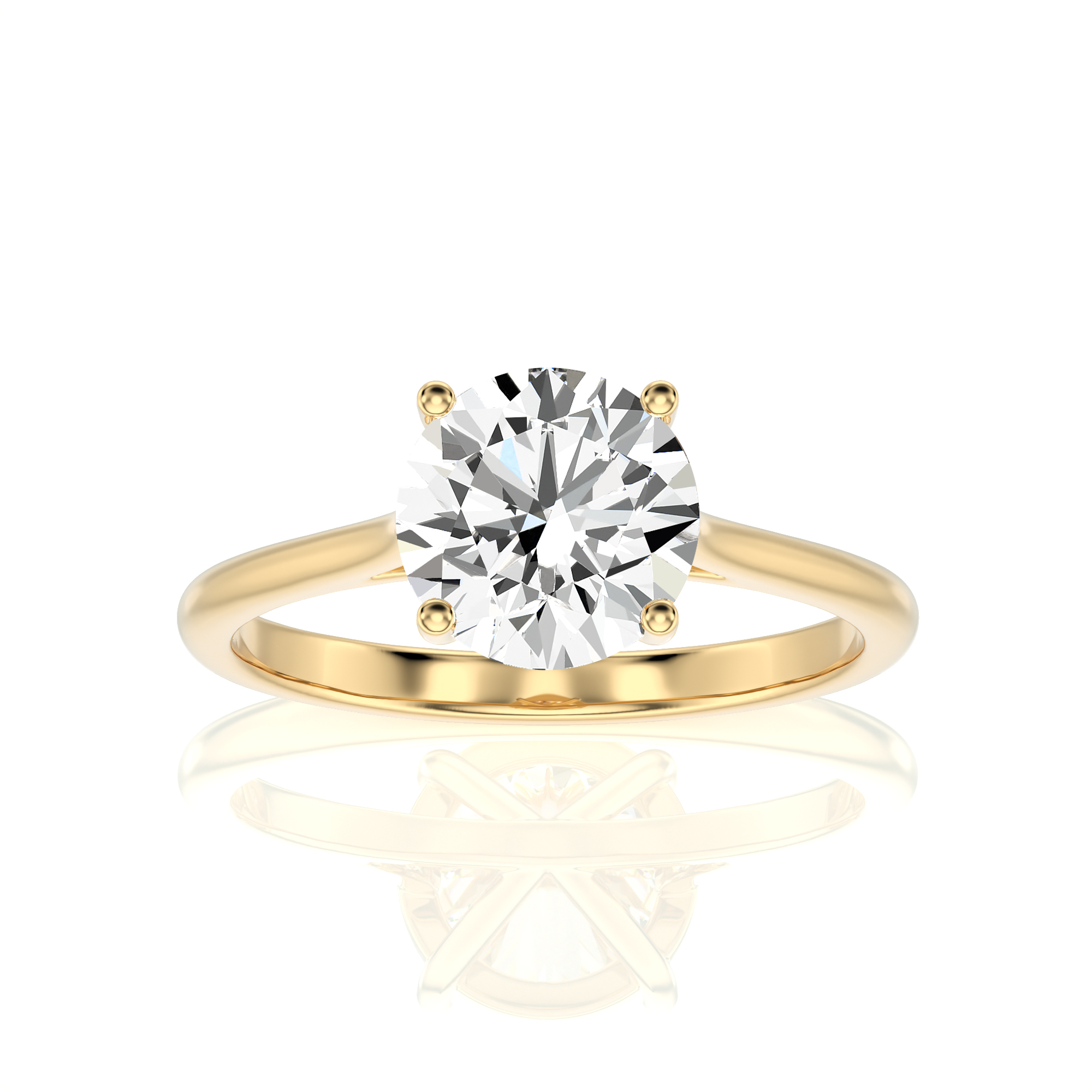 Cocktail Charm Solitaire Engagement Ring