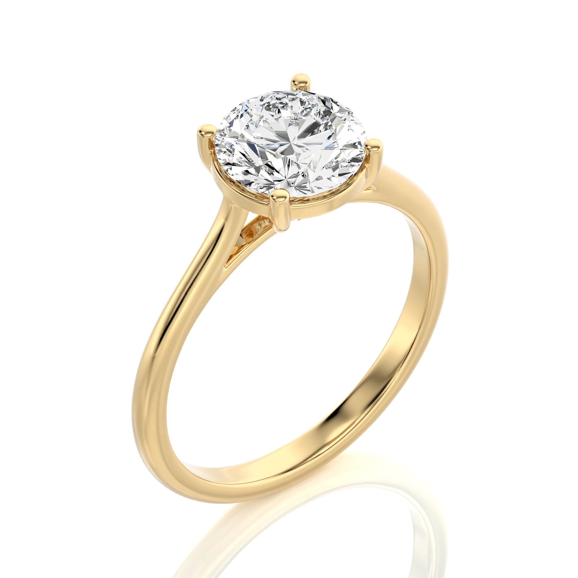 Cocktail Charm Solitaire Engagement Ring