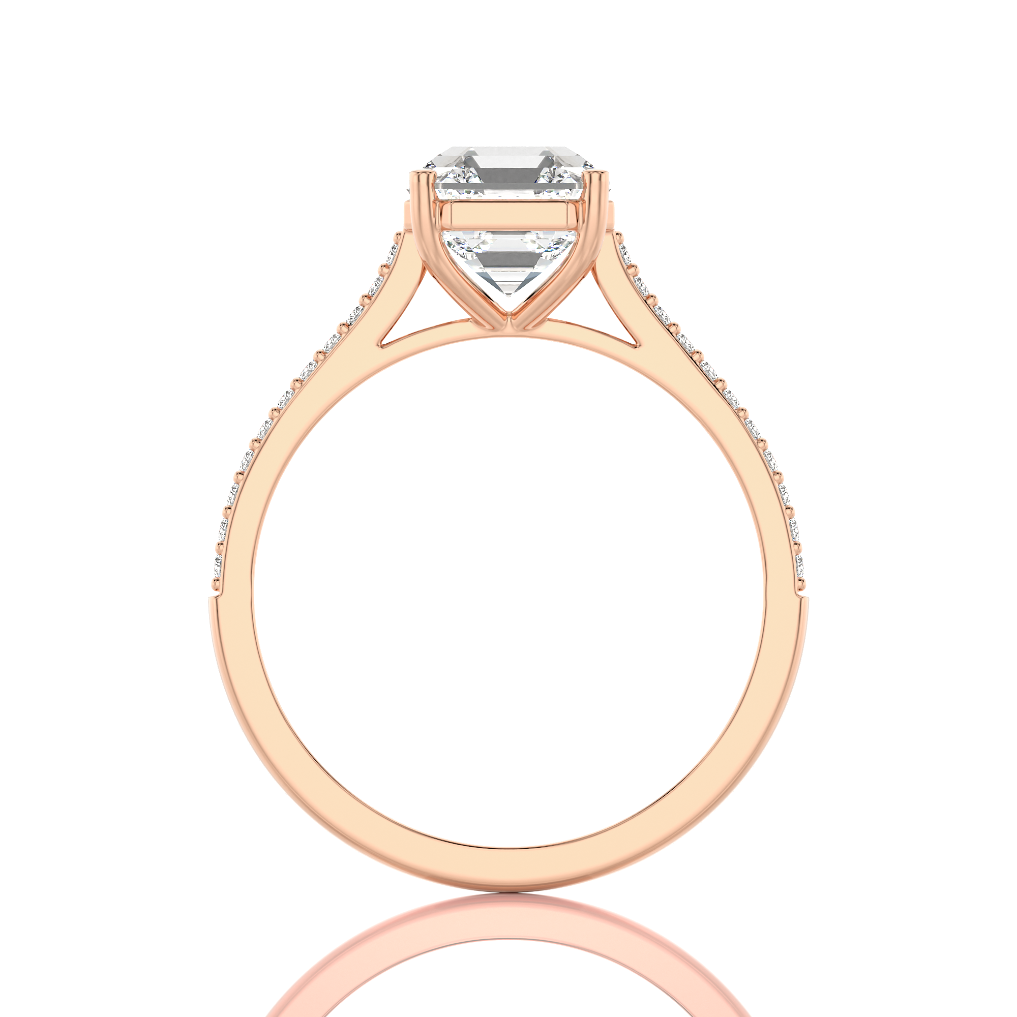 Sunset Sparkler Pave Diamond Engagement Ring