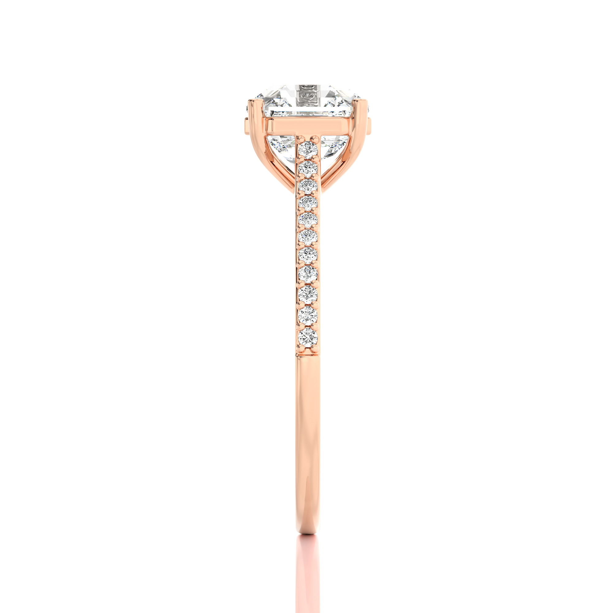 Sunset Sparkler Pave Diamond Engagement Ring