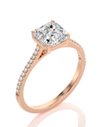 Sunset Sparkler Pave Diamond Engagement Ring