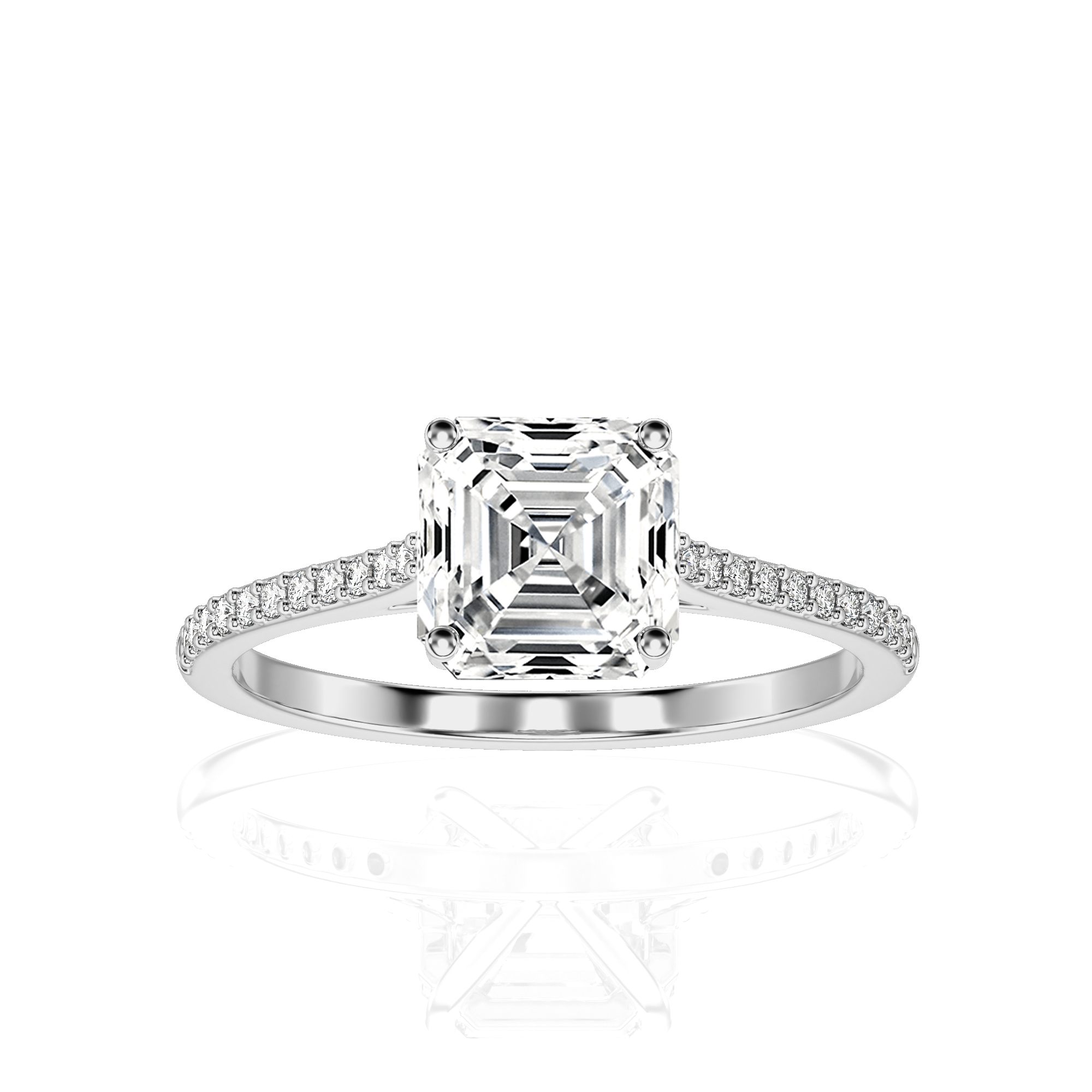 Sunset Sparkler Pave Diamond Engagement Ring