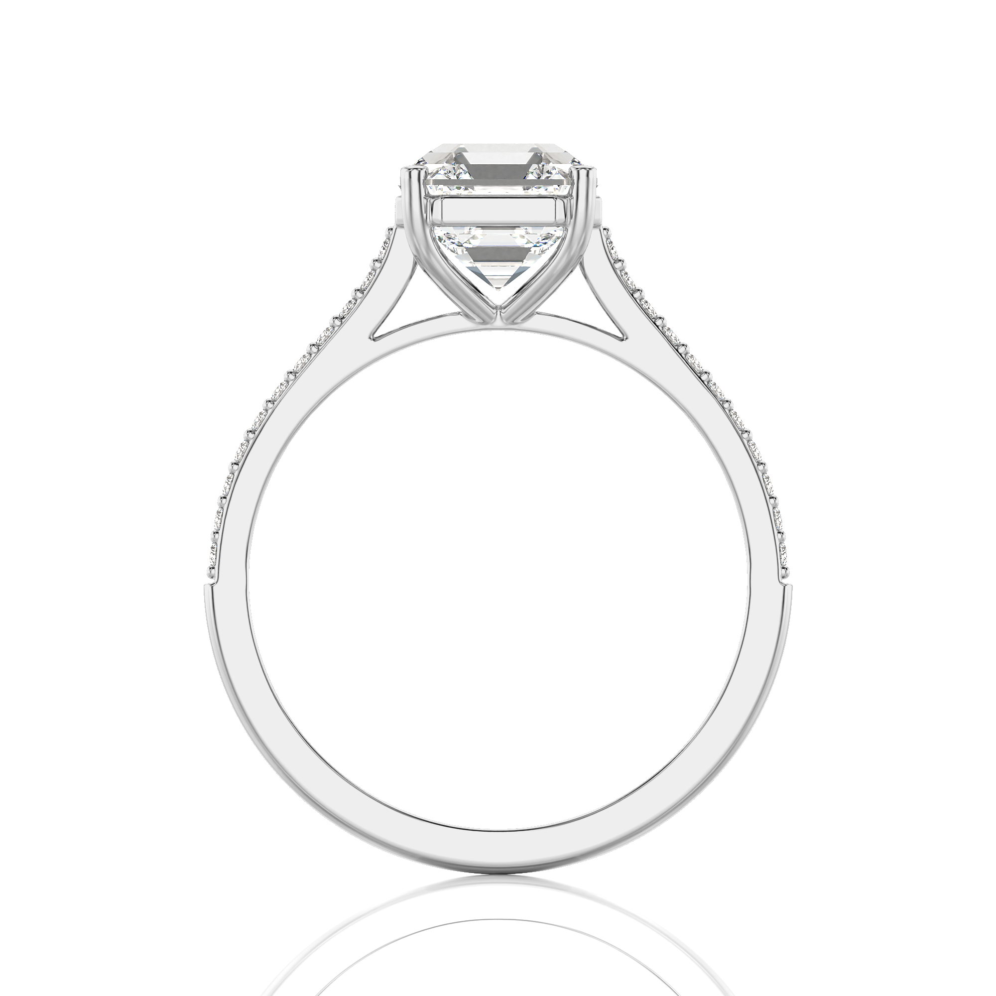 Sunset Sparkler Pave Diamond Engagement Ring