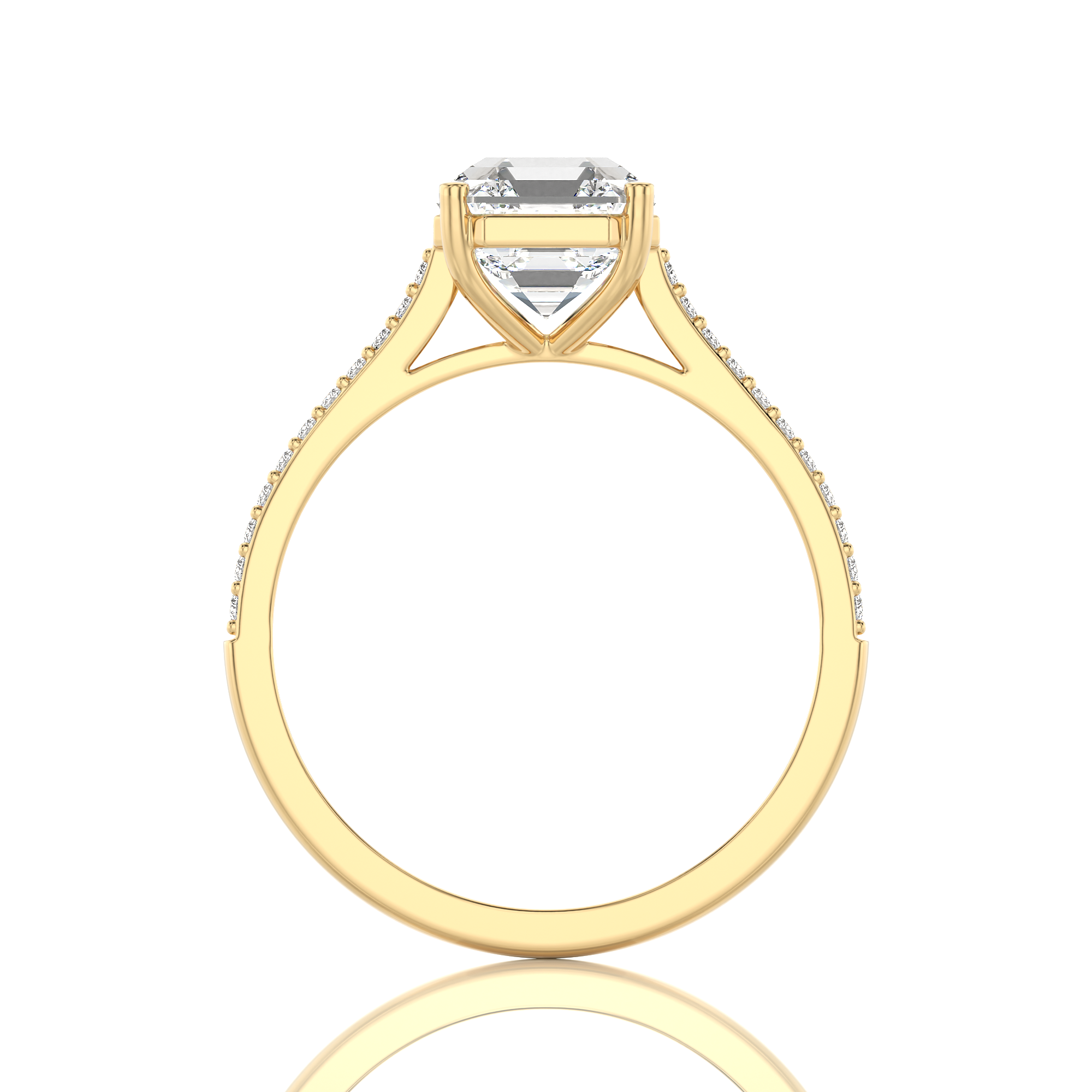 Sunset Sparkler Pave Diamond Engagement Ring