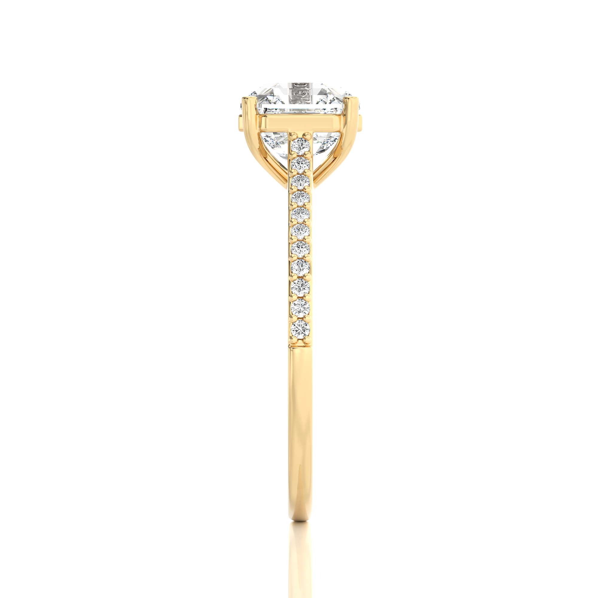Sunset Sparkler Pave Diamond Engagement Ring