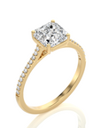 Sunset Sparkler Pave Diamond Engagement Ring