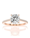 Sunset Sparkler Pave Diamond Engagement Ring