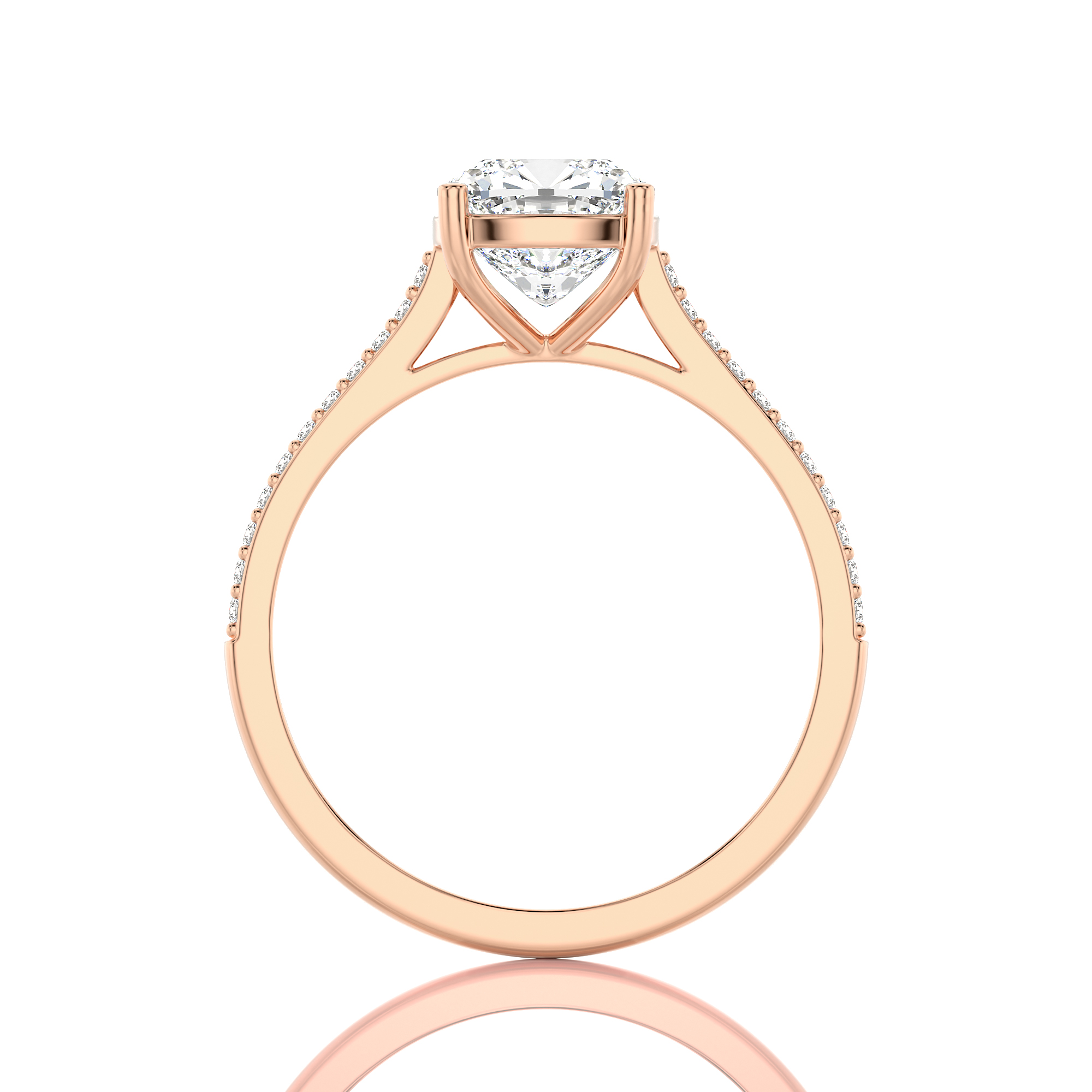 Sunset Sparkler Pave Diamond Engagement Ring