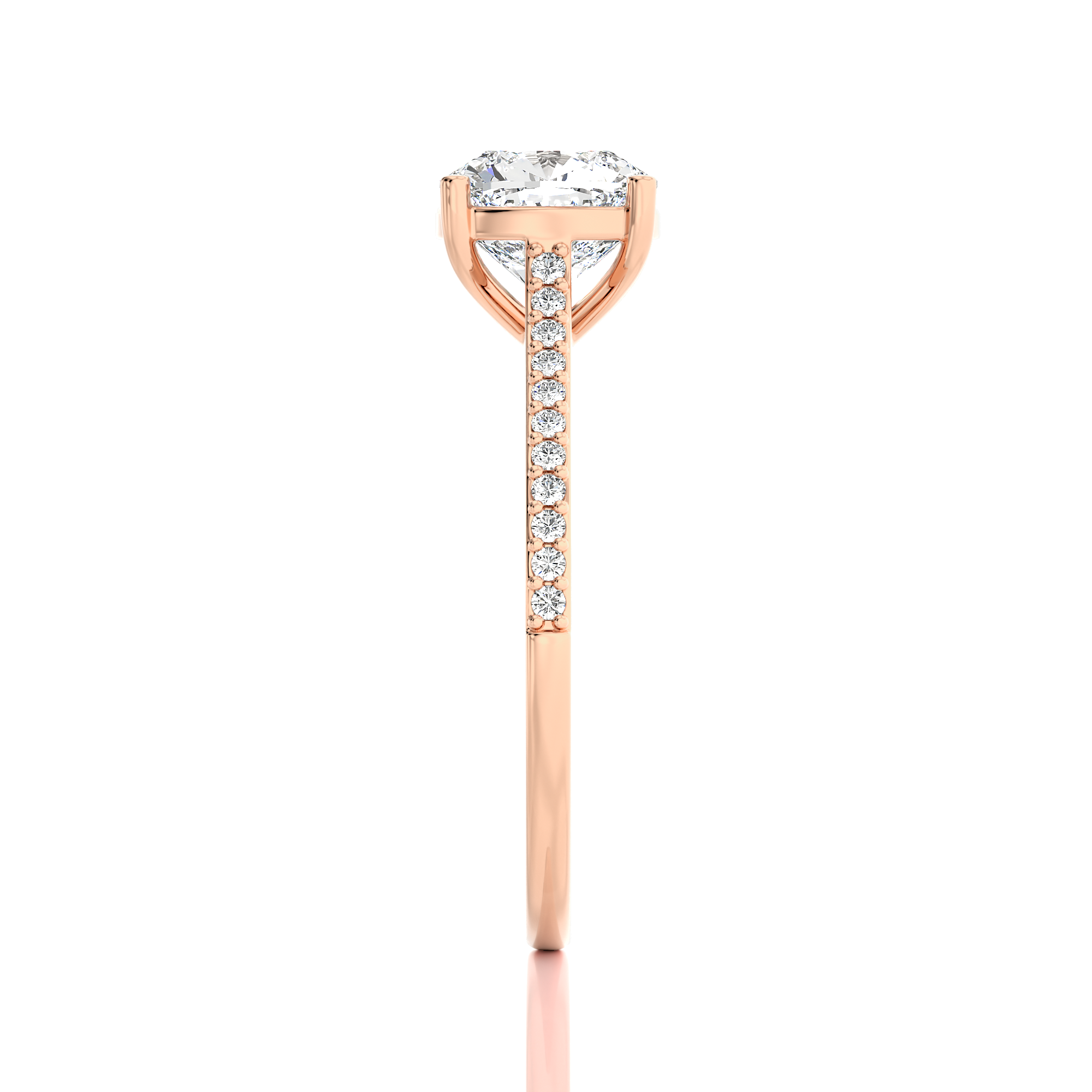Sunset Sparkler Pave Diamond Engagement Ring