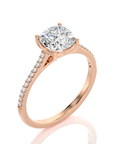 Sunset Sparkler Pave Diamond Engagement Ring