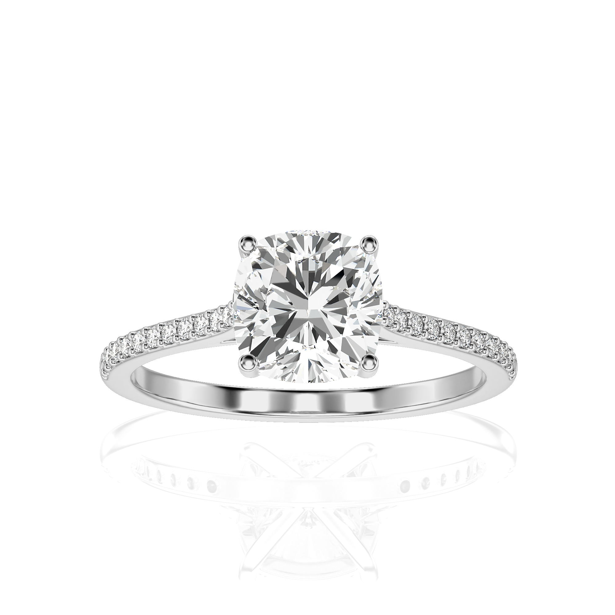 Sunset Sparkler Pave Diamond Engagement Ring