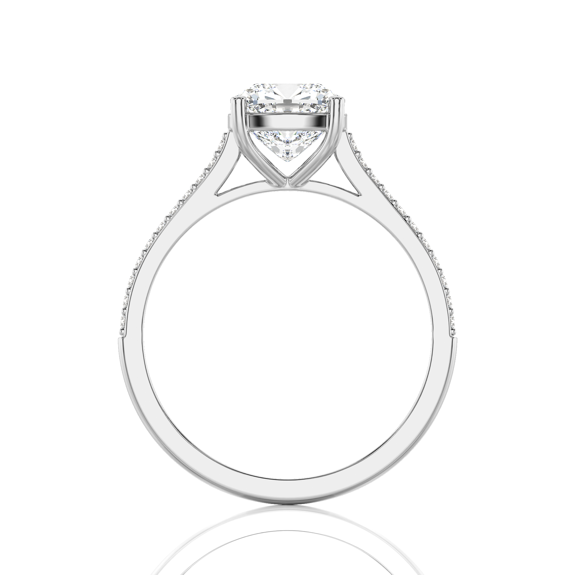 Sunset Sparkler Pave Diamond Engagement Ring