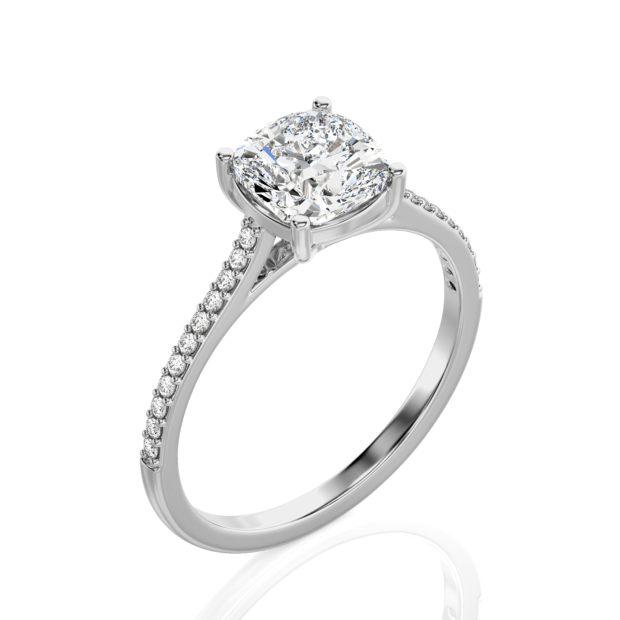 Sunset Sparkler Pave Diamond Engagement Ring