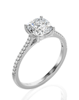 Sunset Sparkler Pave Diamond Engagement Ring