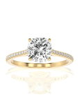 Sunset Sparkler Pave Diamond Engagement Ring