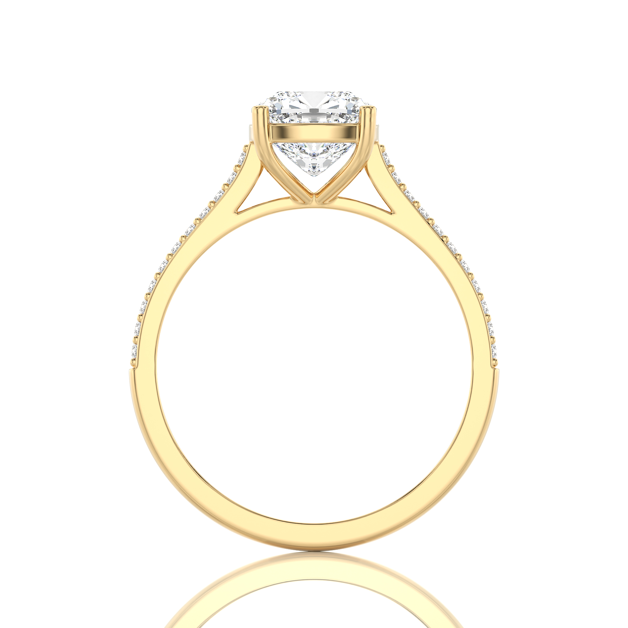 Sunset Sparkler Pave Diamond Engagement Ring