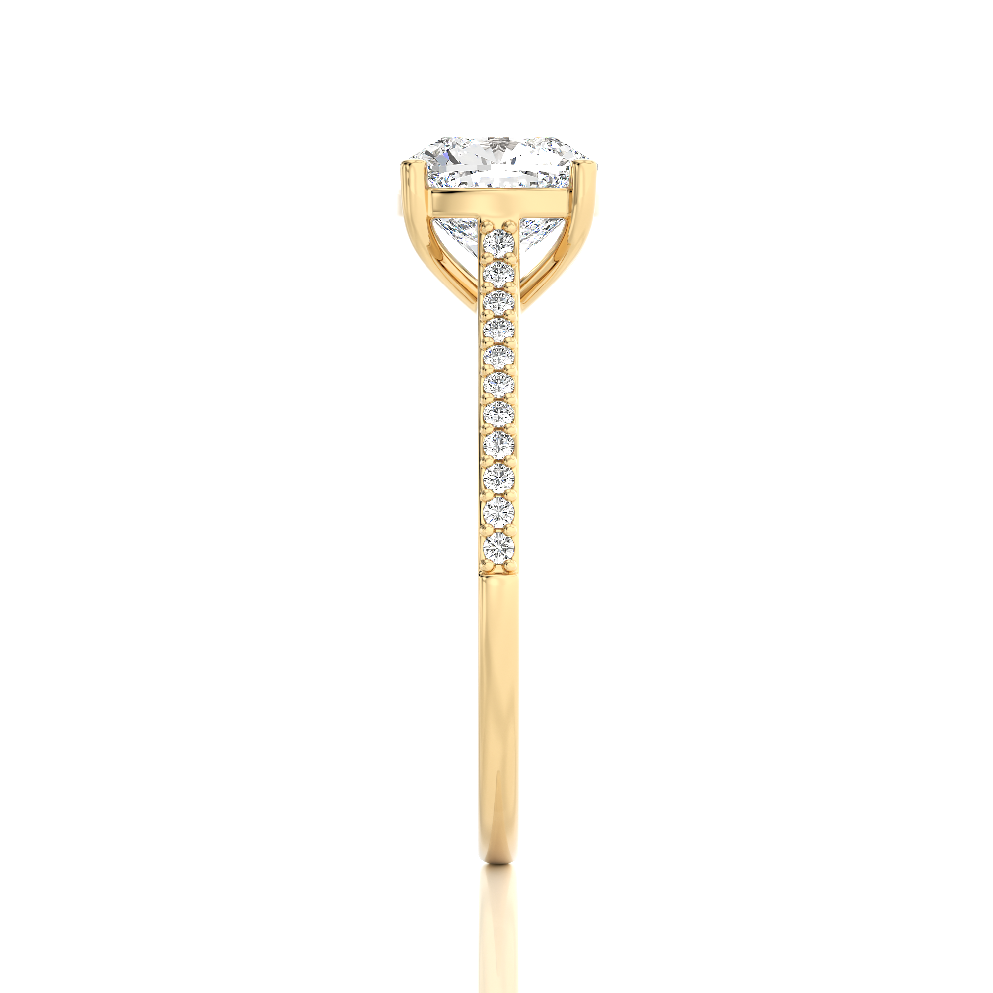 Sunset Sparkler Pave Diamond Engagement Ring