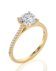 Sunset Sparkler Pave Diamond Engagement Ring