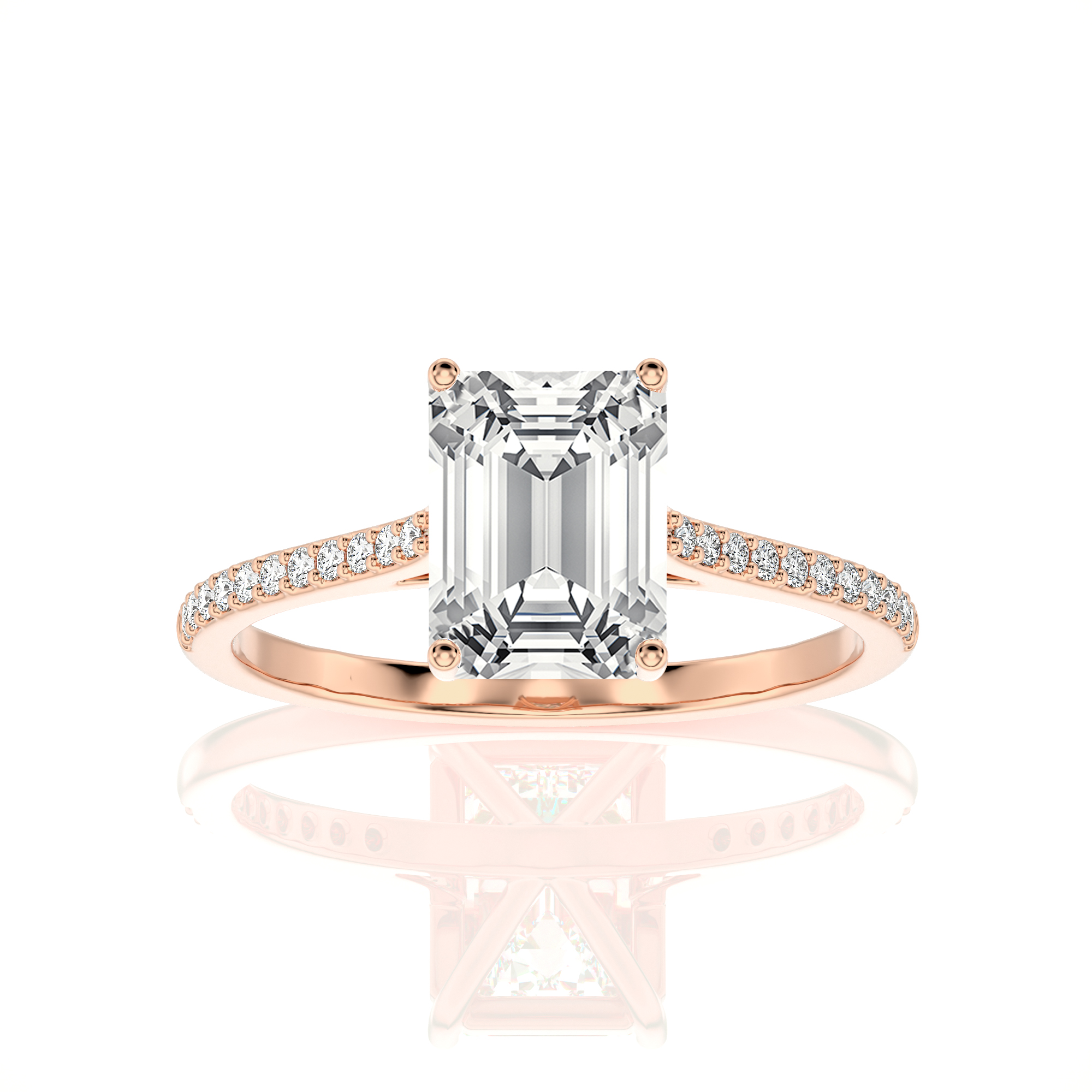Sunset Sparkler Pave Diamond Engagement Ring