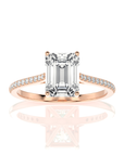 Sunset Sparkler Pave Diamond Engagement Ring