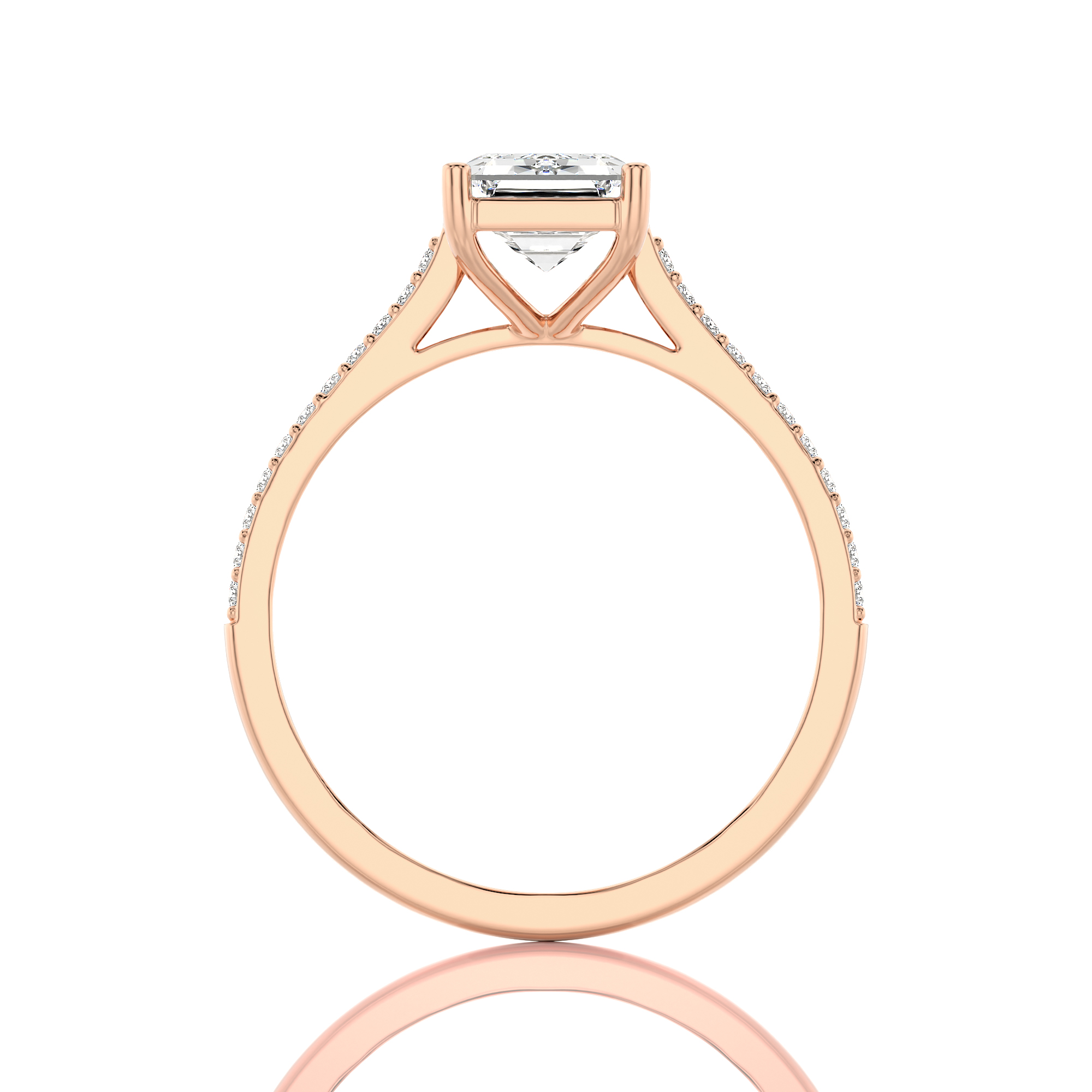 Sunset Sparkler Pave Diamond Engagement Ring