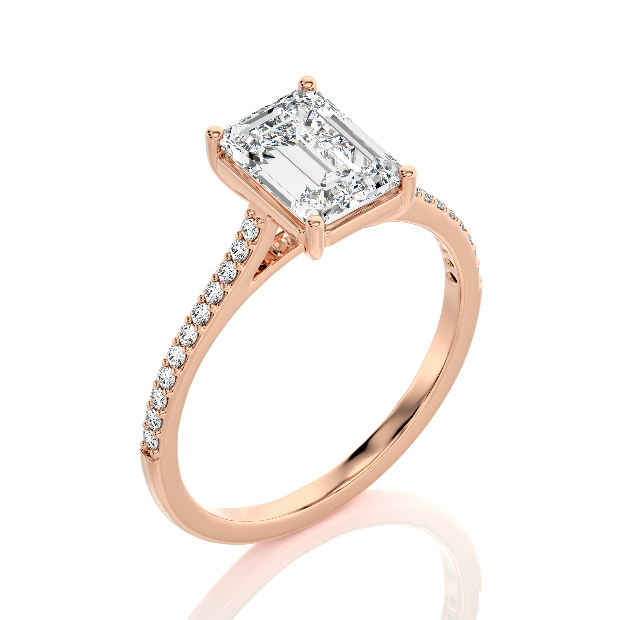 Sunset Sparkler Pave Diamond Engagement Ring