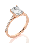Sunset Sparkler Pave Diamond Engagement Ring