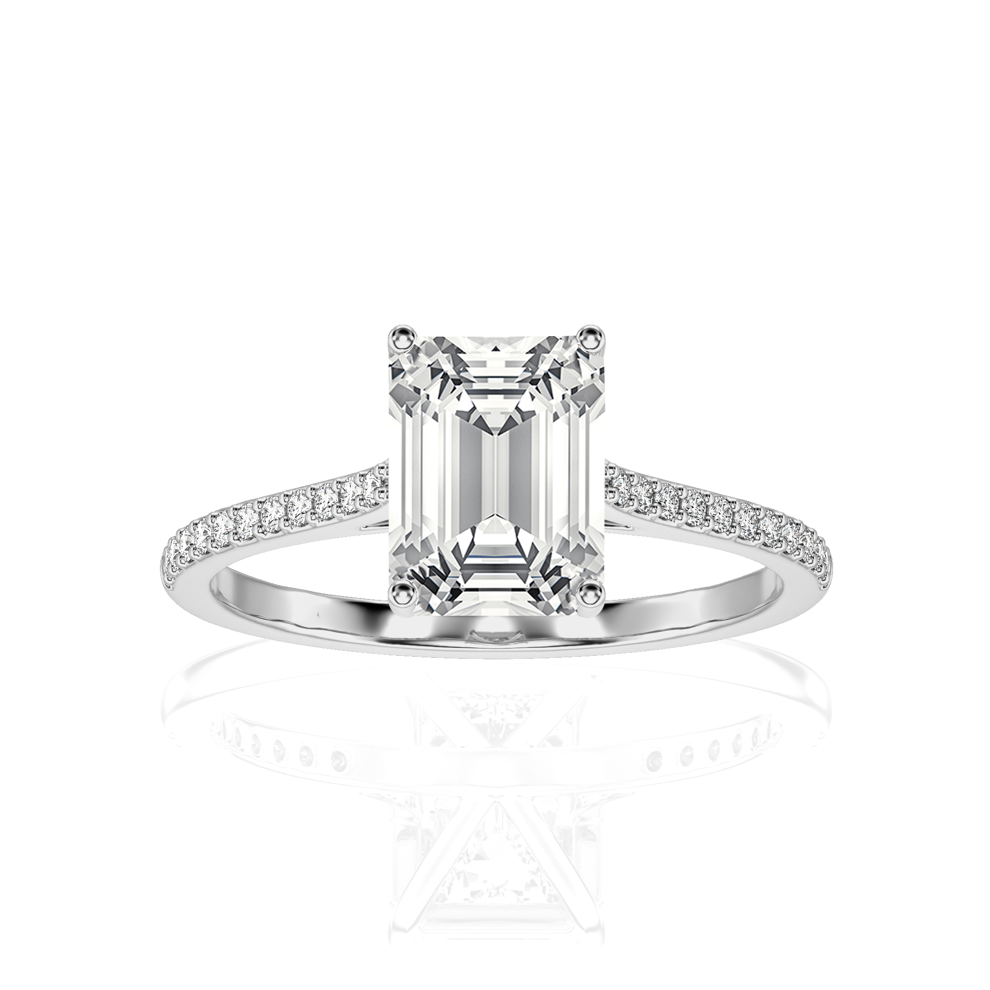 Sunset Sparkler Pave Diamond Engagement Ring