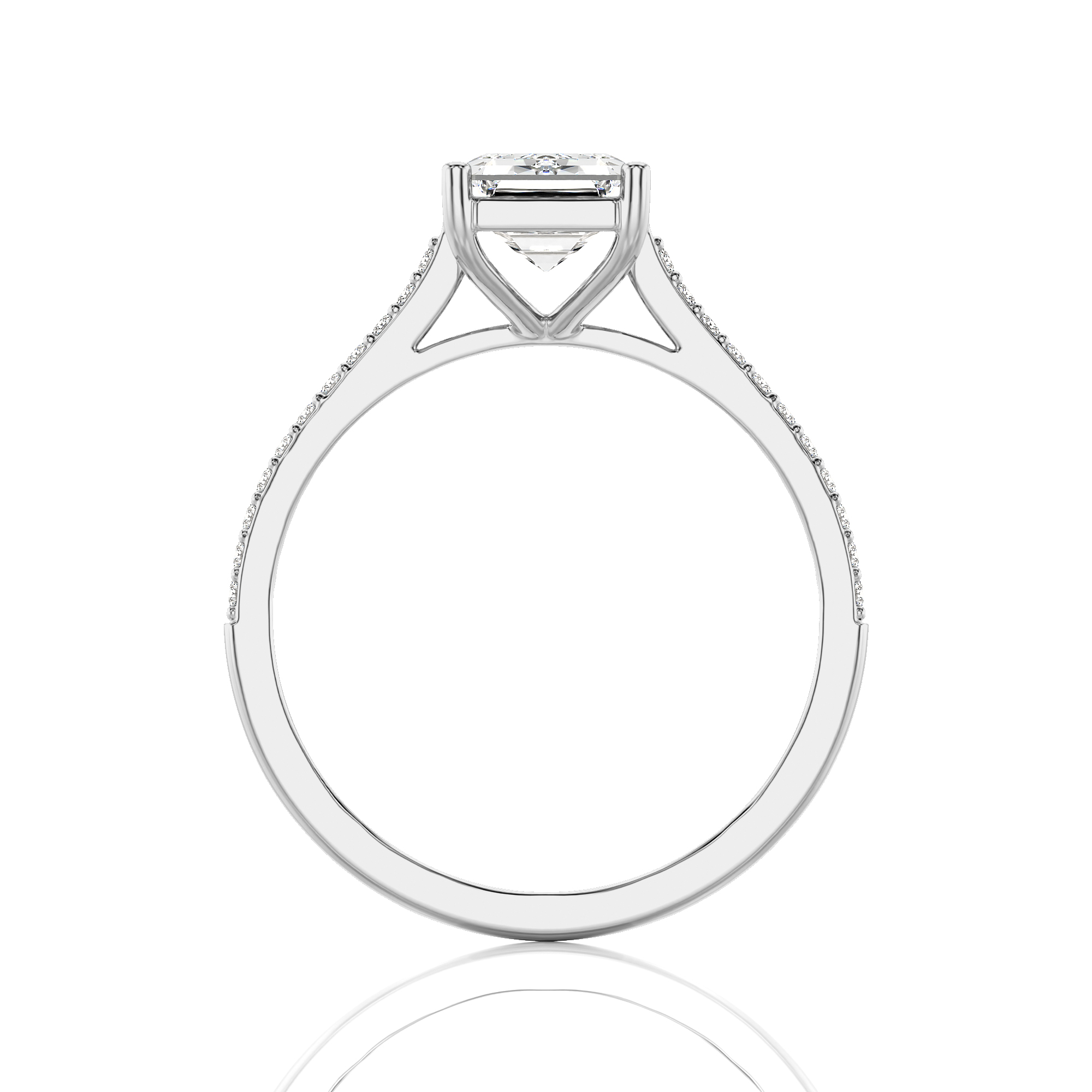 Sunset Sparkler Pave Diamond Engagement Ring