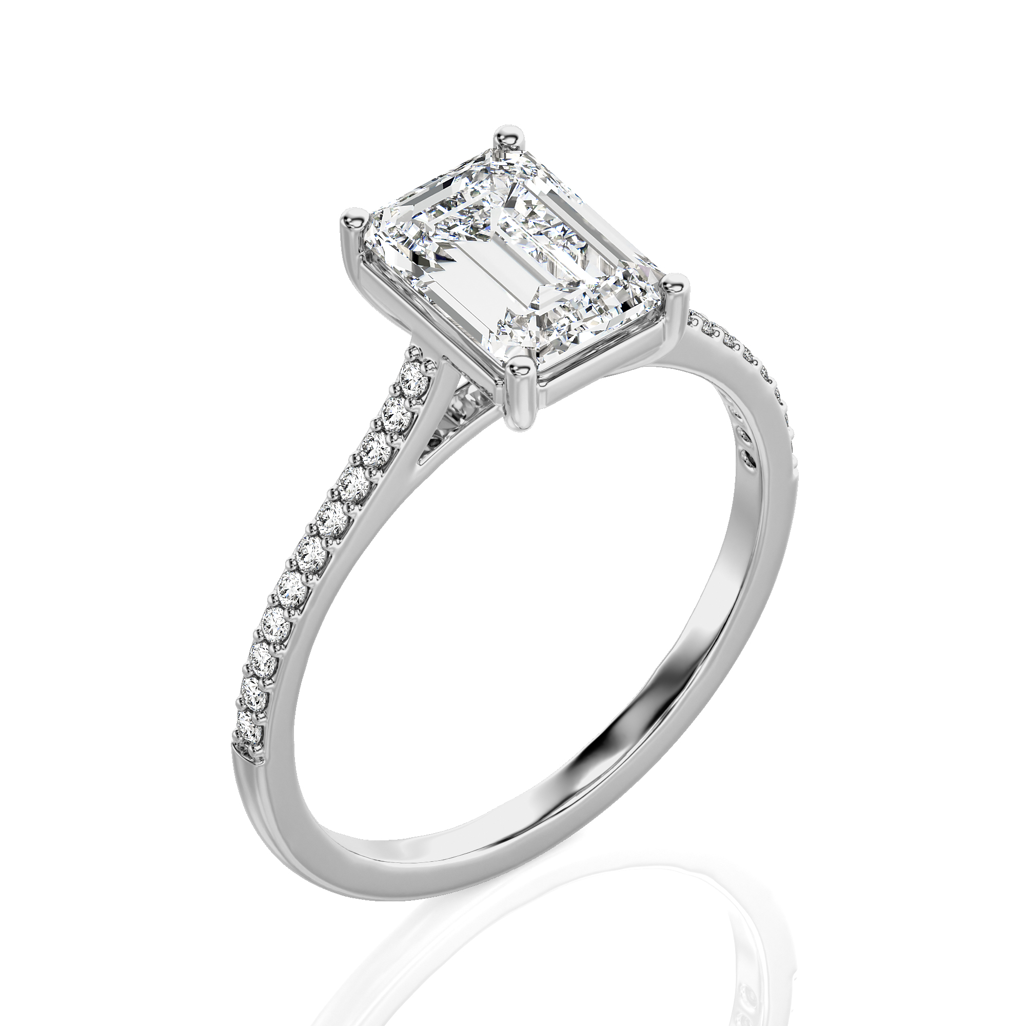 Sunset Sparkler Pave Diamond Engagement Ring