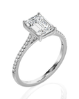 Sunset Sparkler Pave Diamond Engagement Ring
