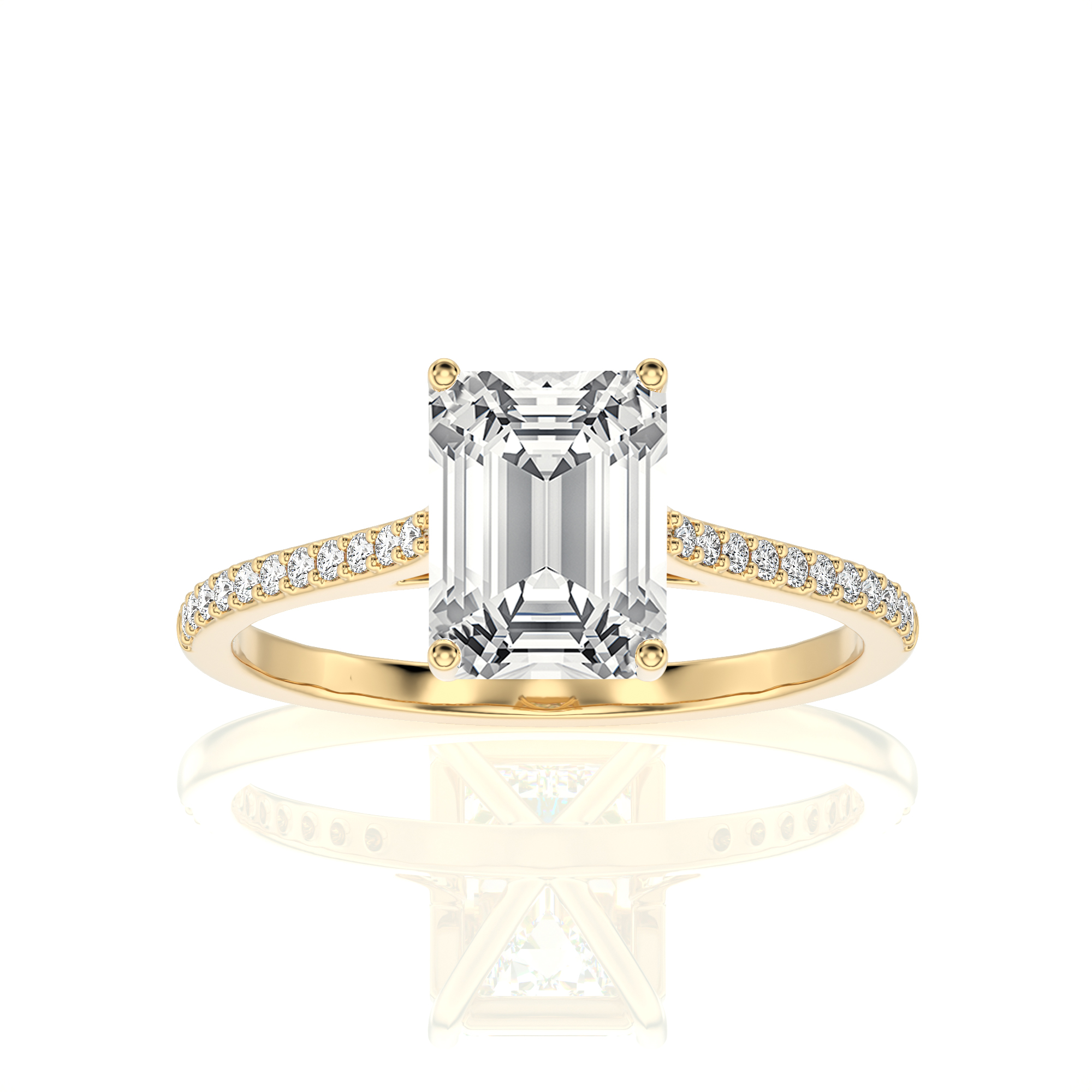 Sunset Sparkler Pave Diamond Engagement Ring